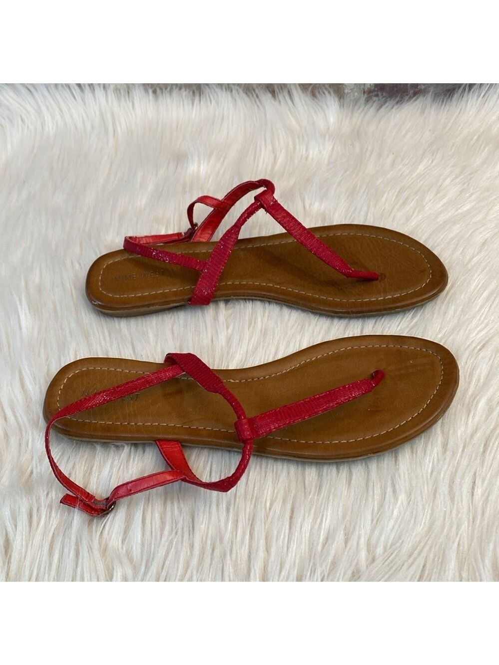 Nine West Red Slingback Sandals, Size 10M